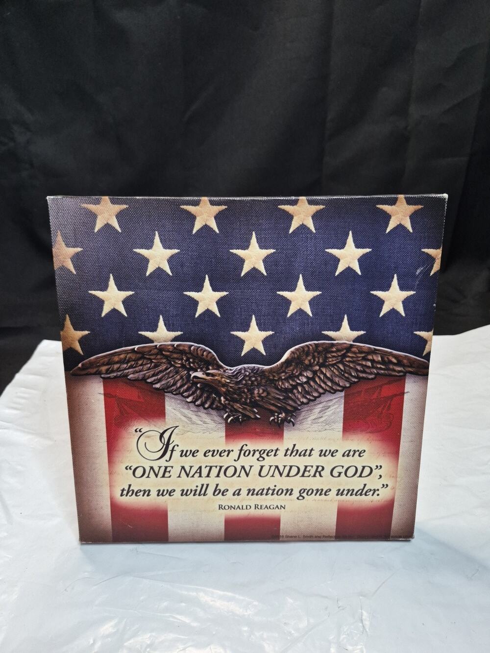American Flag One Nation Under GOD.. Canvas Picture Print. American Patriotic.